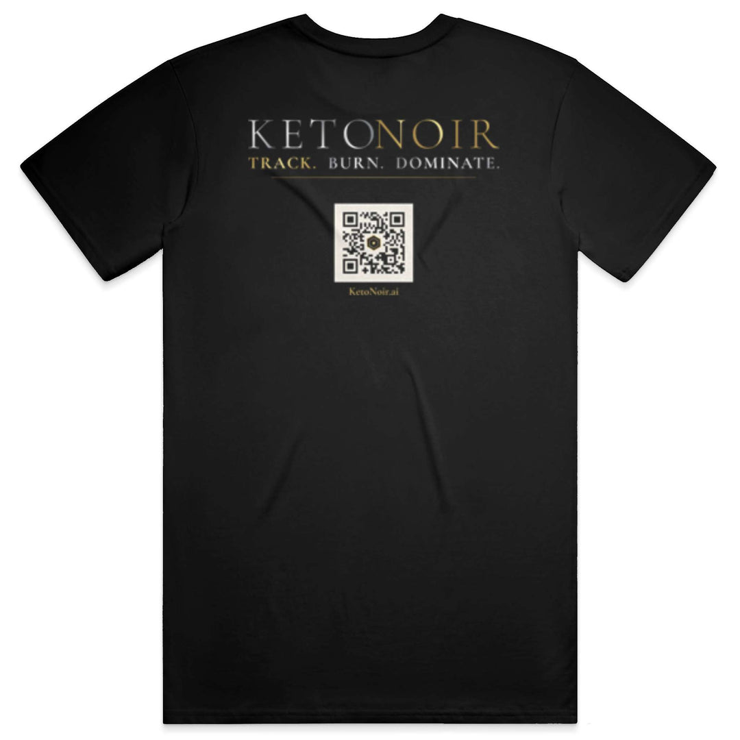 KetoNoir Signature Noir men's tee in black, back view