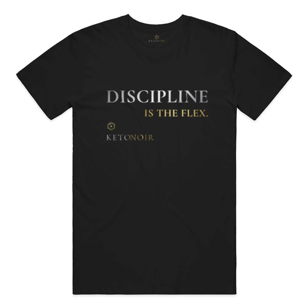 KetoNoir The Flex men's tee in black, front view