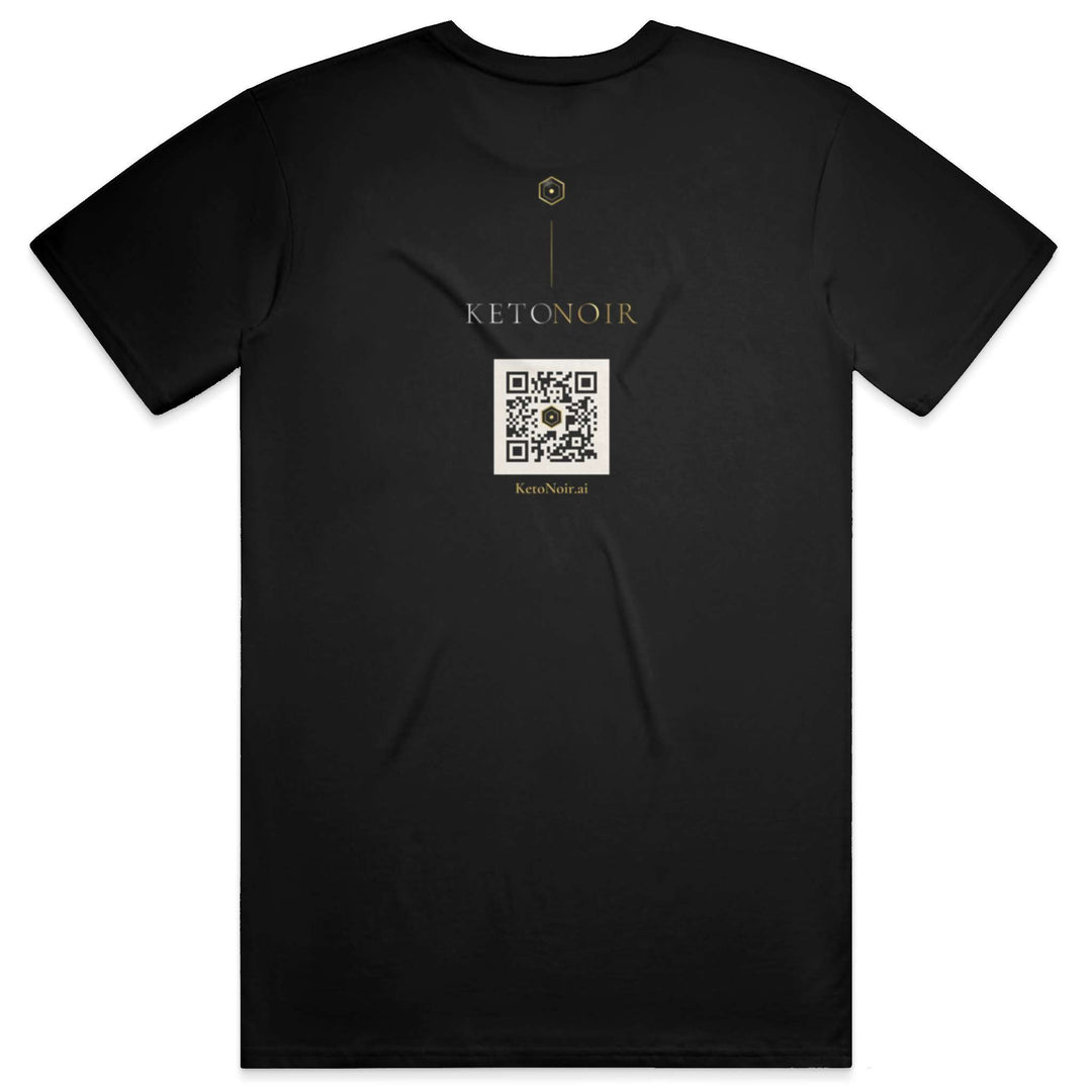 KetoNoir The Flex men's tee in black, back view