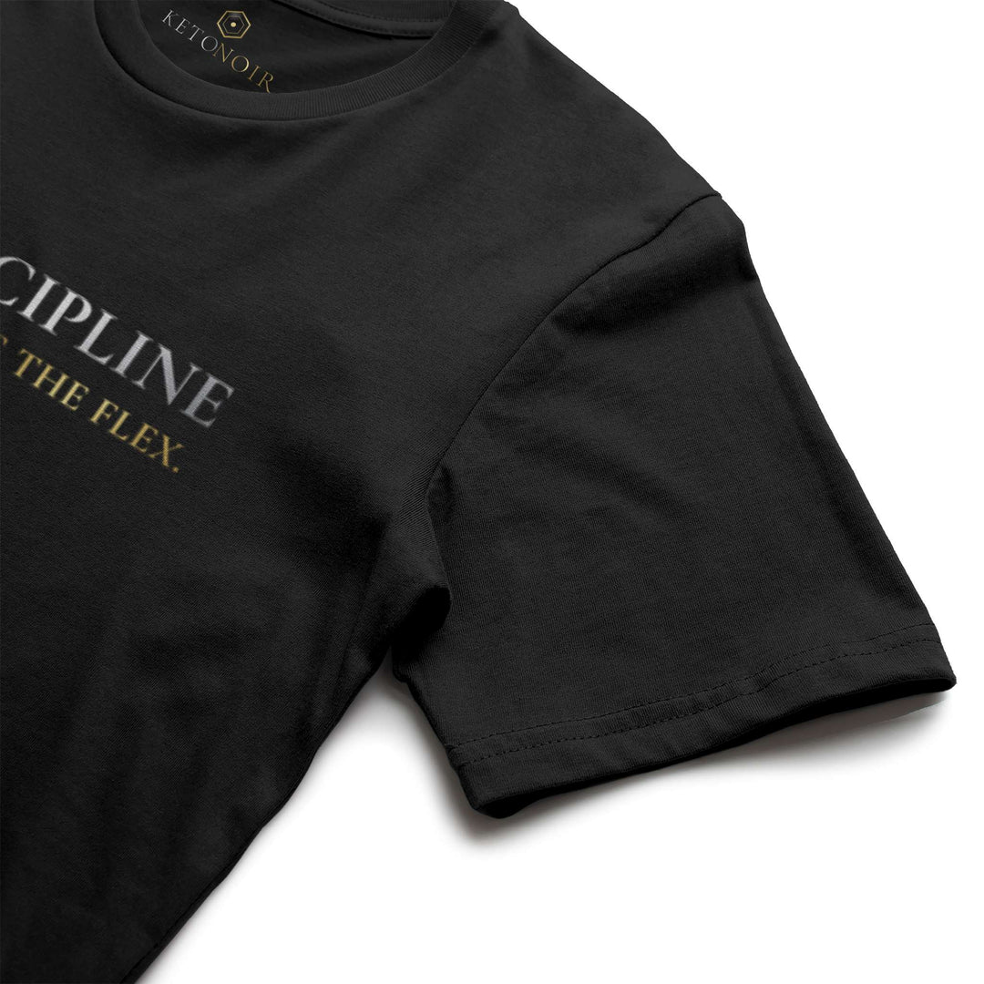 KetoNoir The Flex men's tee in black, sleeve detail