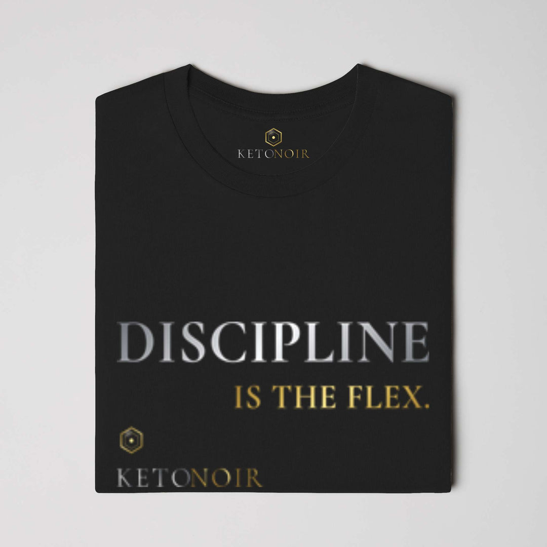 KetoNoir The Flex men's tee in black, folded