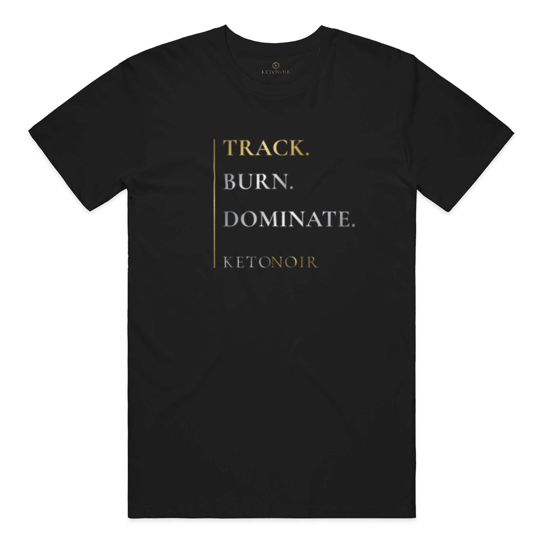 KetoNoir The Protocol men's tee in black, front view