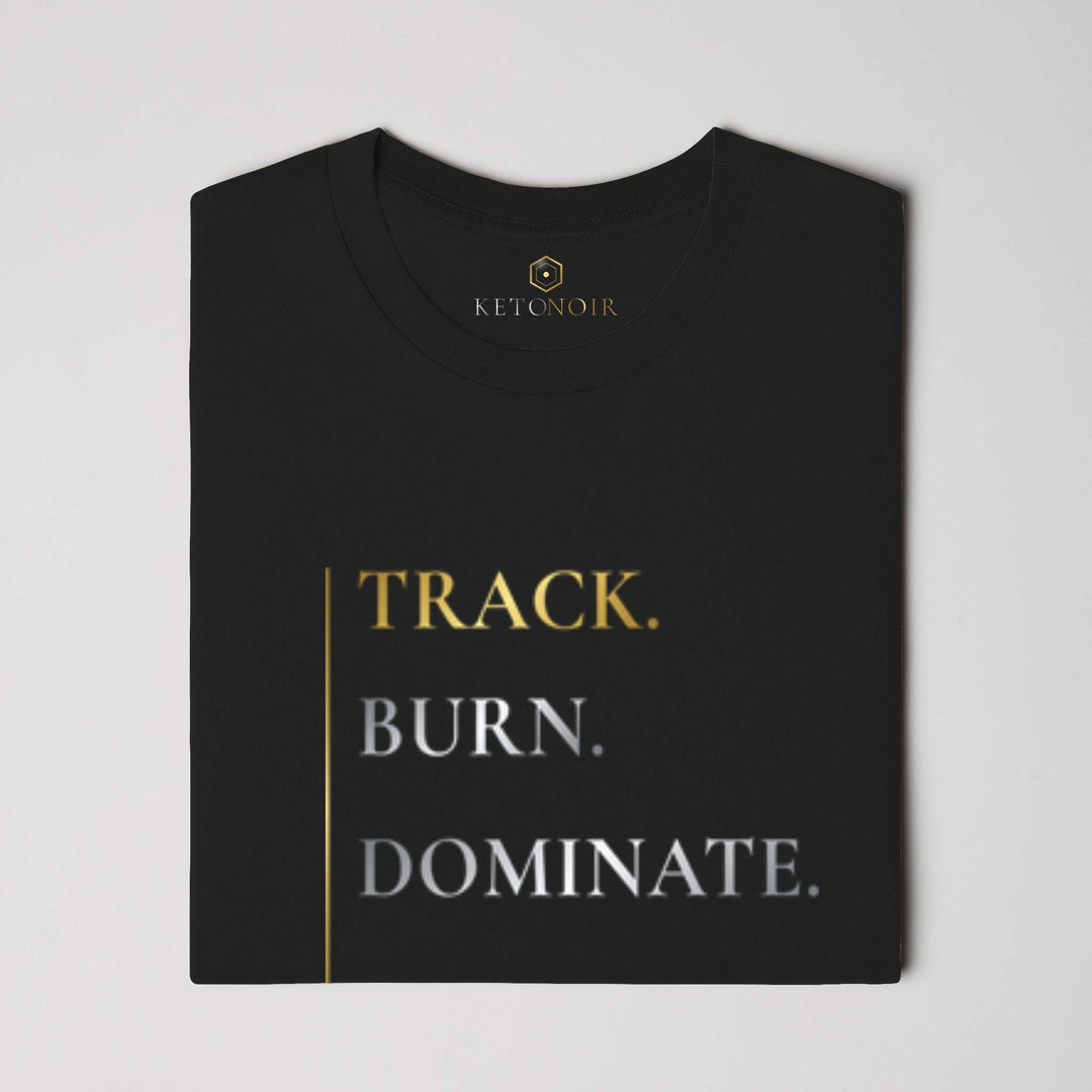 KetoNoir The Protocol men's tee in black, folded