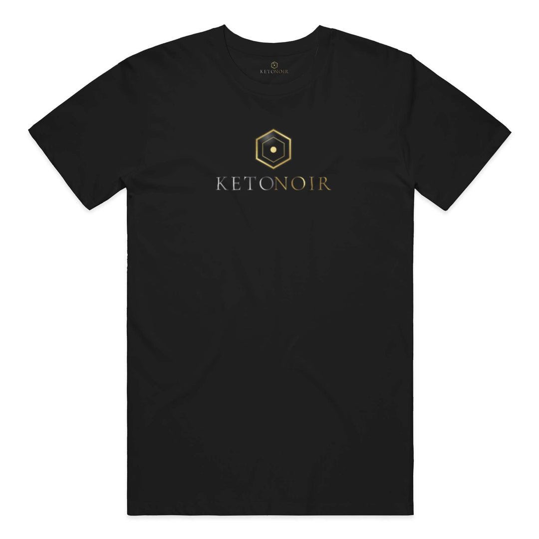KetoNoir Compounding men's tee in black, front view