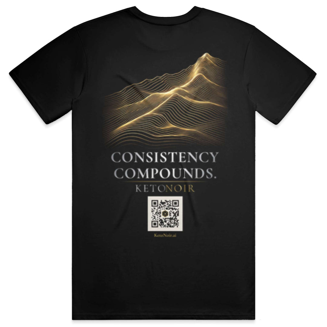 KetoNoir Compounding men's tee in black, back view
