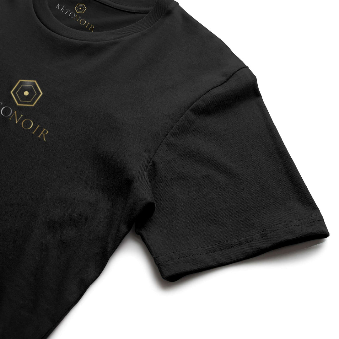 KetoNoir Compounding men's tee in black, sleeve detail