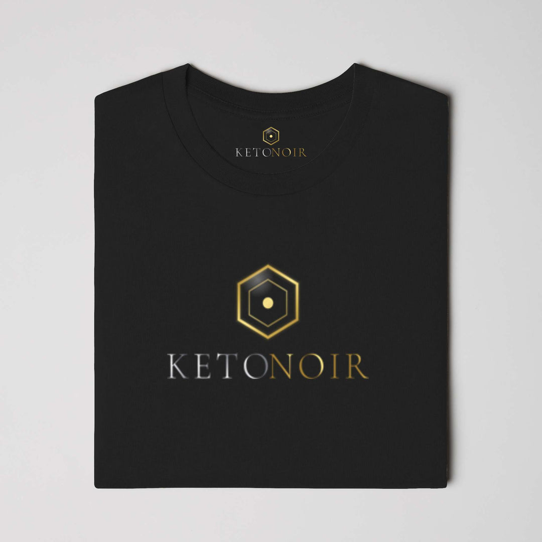 KetoNoir Compounding men's tee in black, folded