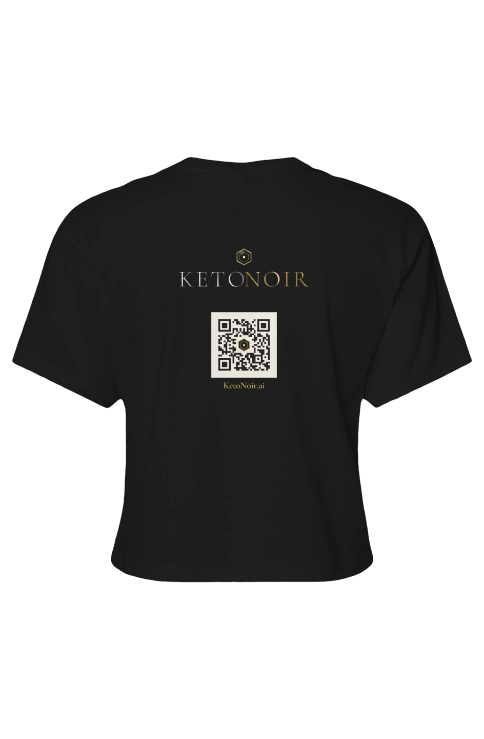 KetoNoir Own the Moment women's crop top in black, back view