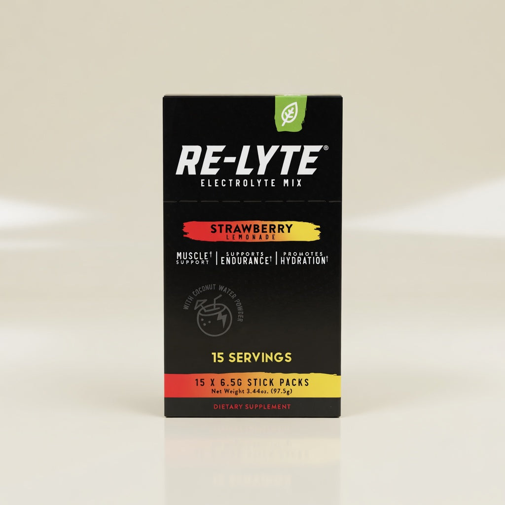 Redmond Re-Lyte Electrolyte Drink Mix, Strawberry Lemonade, 15 Stick Packs