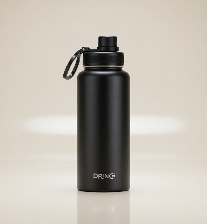 Drinco 32oz Stainless Steel Water Bottle - Matte Black