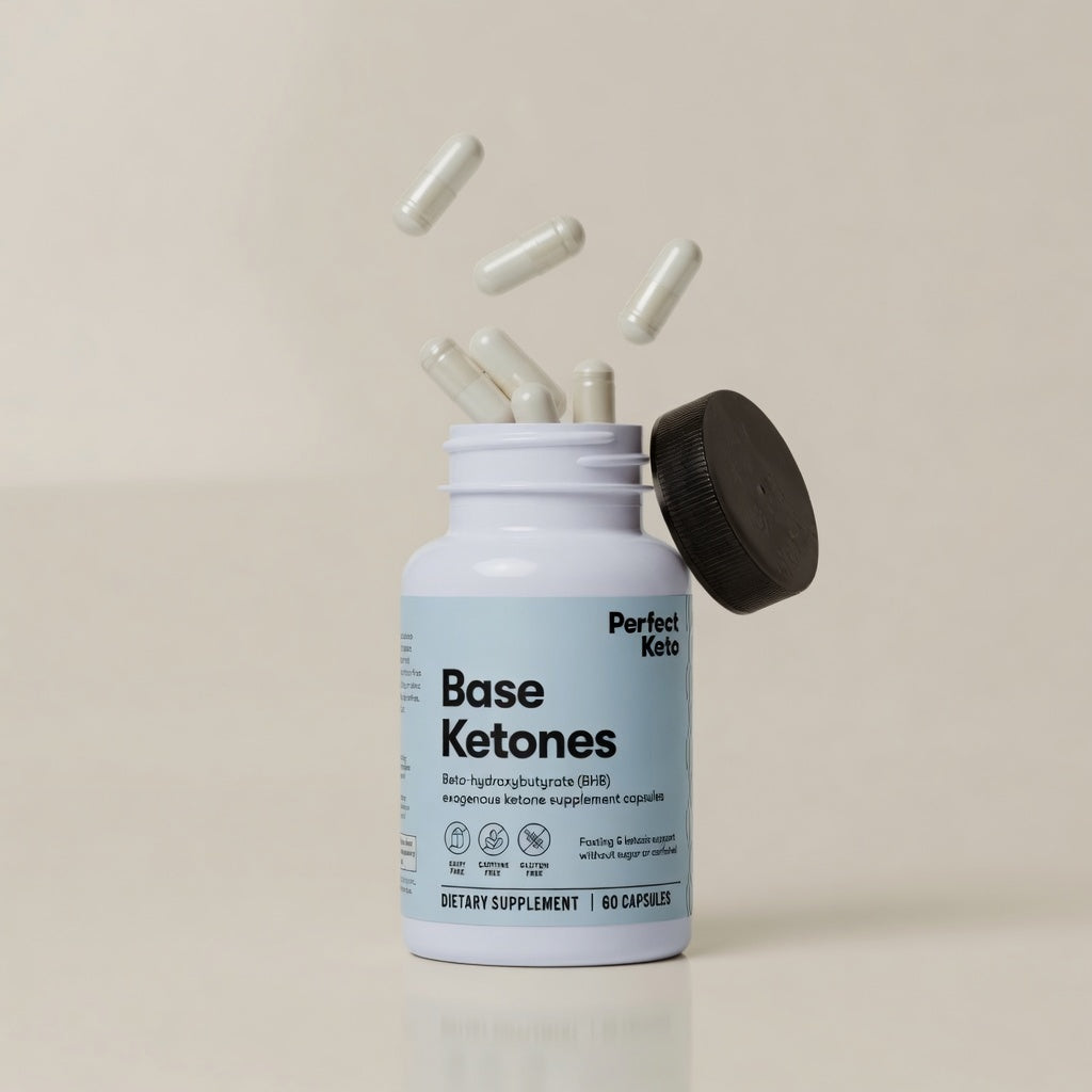 Perfect Keto Base Ketones BHB Capsules, 60 Count