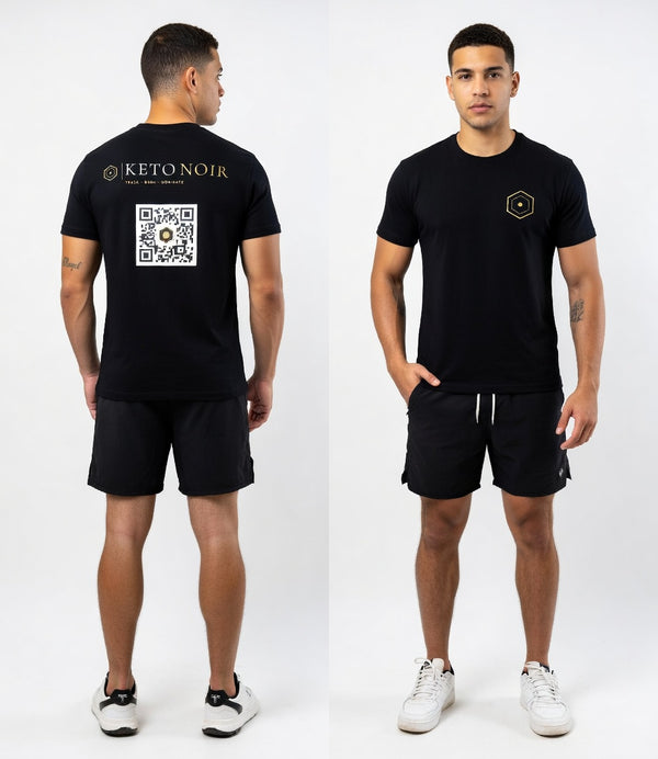 KetoNoir Hex Tee — Men's Black