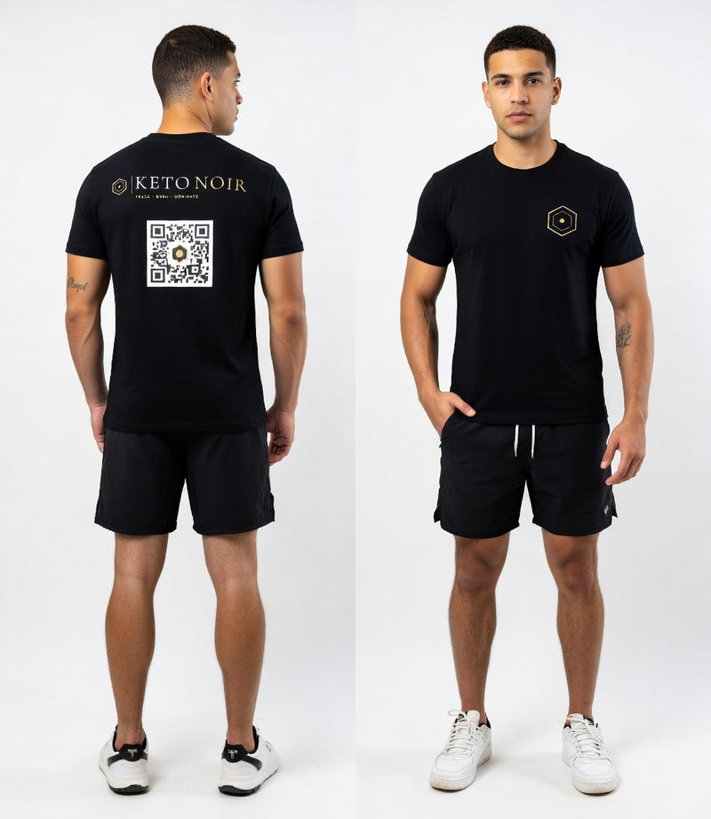 KetoNoir Hex Tee — Men's Black