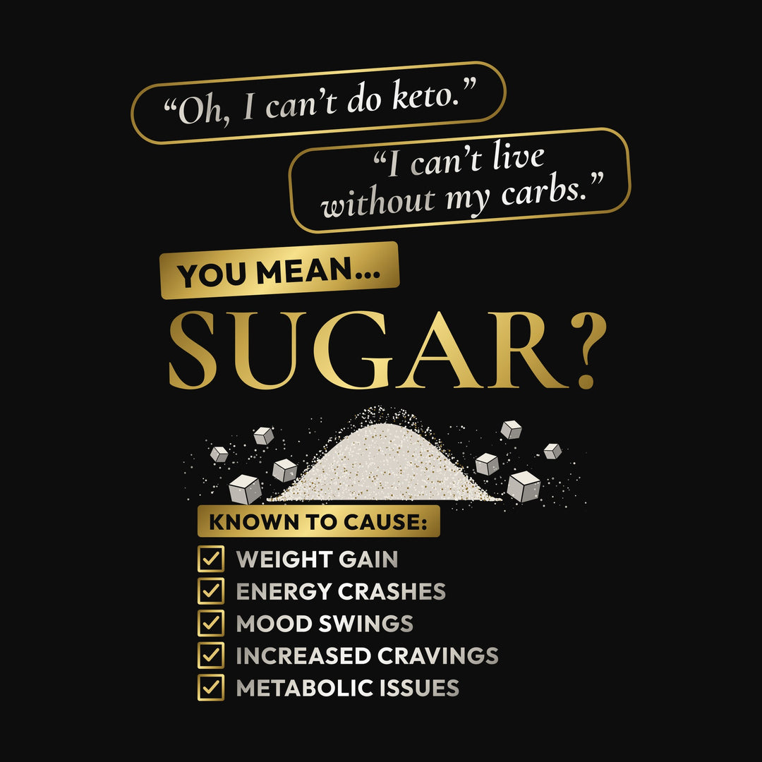 KetoNoir You Mean Sugar women's relaxed tee, print detail